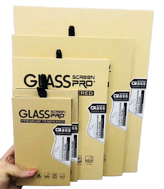 Kraft Paper Packaging protection for Mobile Phone and Tablet Screen Protective Film for IPhone/Huawei/Samsung/Xiaomi