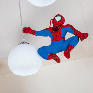 Carton enfants suspension lampe protection des yeux LED moderne enfants Spider Man plafonnier pour chambre - Product Image 5