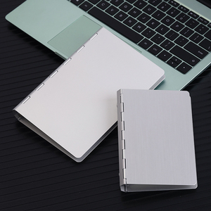 Classeur en aluminium A4 B5 A5 A6 A7 à feuilles mobiles, rechargeable, à anneaux ronds, pour bureau, en métal - Product Image 3