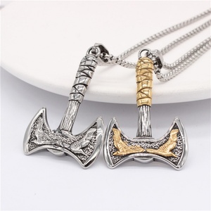 Fashion Stainless Steel Viking axe Pendant <b>Necklace</b> <b>Men</b> Accessories - Product Image 3