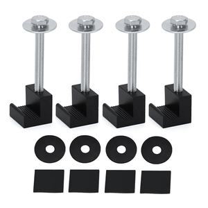 4 pz alluminio <span class=keywords><strong>Crossover</strong></span> Toolbox J Hook Kit con viti rondelle J-Clip morsetti di montaggio cassetta degli attrezzi <span class=keywords><strong>Tie</strong></span> Down Bolt tenditore universale - Product Image 1