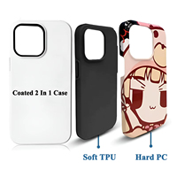 Coque de téléphone vierge personnalisée avec logo d'usine, double couche antichoc, enveloppement intégral sous vide, sublimation 3D pour iPhone 18 17 16 15 14 13