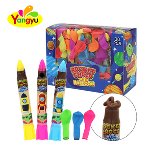 Bonbons en pâte <span class=keywords><strong>de</strong></span> chocolat en forme <span class=keywords><strong>de</strong></span> fusée mignons, à presser, avec ballon, pour enfants, vente en gros d'usine - Product Image 1