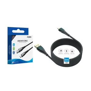 Kabel Data Gamepad TY-18179 untuk PS5 Kabel Pengisian Usb untuk Kabel Xboxes dengan Lampu Transfer Data Port 3M Tipe-c