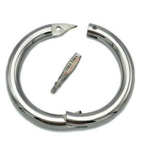 Anneau de nez en acier inoxydable de qualité supérieure pour bovins, équipement de contrôle du bétail robuste, résistant à la rouille, durable - Product Image 1