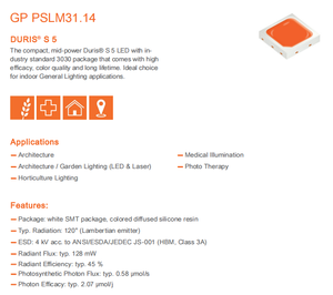 Module LED OSRAM DURIS S 5 GP PSLM31.14-RJRL-P1P2-1 14W 2700K Ra90 1520lm pour éclairage sur rail, downlight et éclairage commercial - Product Image 2