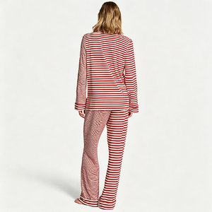 Bamboo Christmas Pajamas for Women Set Long Sleeve Holiday <b>Pjs</b> Women's Nightwear Soft Lounge Set Family Pajamas - Product Image 3