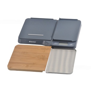 Planche à découper en bois Veidt de 5 kg avec balance électronique en acier inoxydable, double usage cuisine et pâtisserie, 14192-119B - Product Image 5