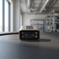 ANSWK F7500 Escáner de Código de Barras 2D Industrial de Montaje Fijo, Lector de Códigos DPM con IA, Obturador Global, Detección Automática, USB para Cintas Transportadoras, Kioscos y Puertas