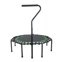 50 Zoll Achteckiges 4-fach Faltbares Fitness-Trampolin für Erwachsene mit Sicherheitsgeländer
