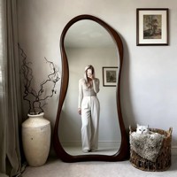 Miroir pleine longueur de style rétro américain, idéal pour les vestiaires, les salles de bain et les coiffeuses.