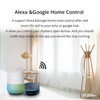 Panneau de commande Wi-Fi Tuya intelligent pour rideaux motorisés, compatible Alexa et Google Home, pour usage intérieur, contrôle à distance mobile, liaison de scènes (norme US)