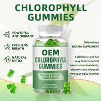 Gomitas de Clorofilina, 60 Unidades, Antioxidante Natural para Adultos, Suplemento Dietético para el Control de la Energía y la Desintoxicación, 2 Piezas, Dosis Diaria