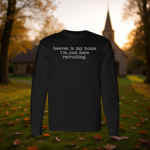T-shirt à manches longues Christian Heaven Is My Home I'm Just Here Recruiting - Product Image 3