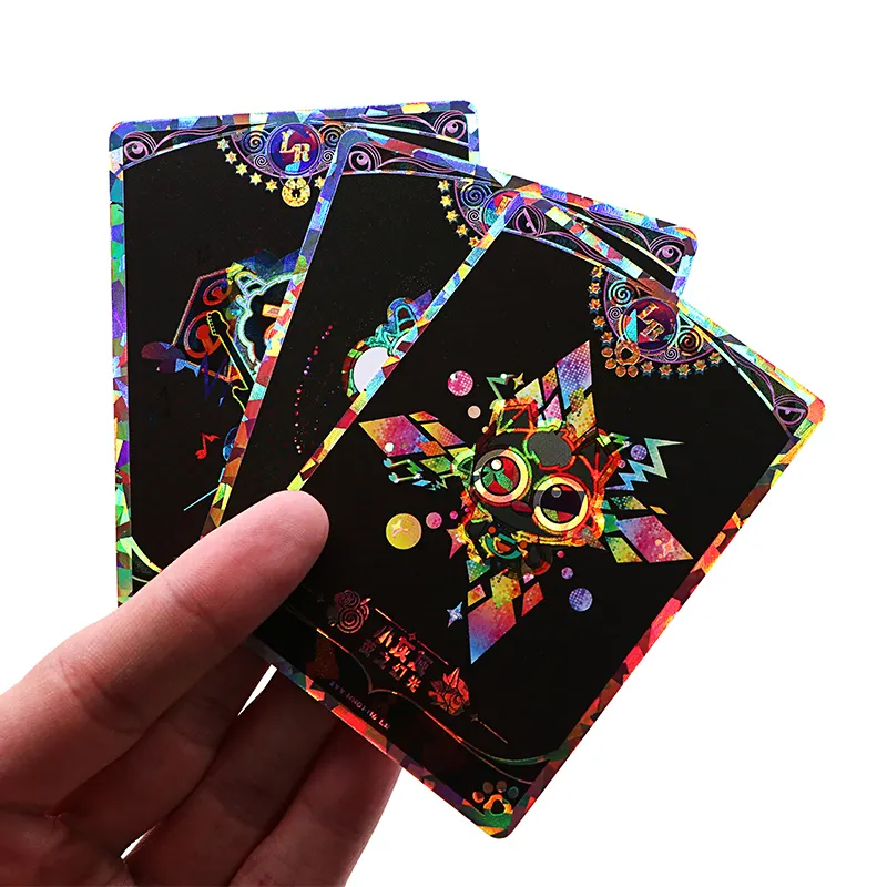 印刷箔ホログラフィックシークレットレアトレーディングカードバインダー12ポケットカスタムカードゲーム