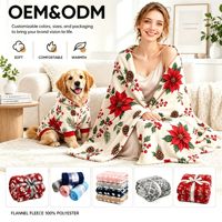 Couverture Polaire en Flanelle pour Chien Motif Noël, Arbre, Neige, Cadeau Doux et Chaud, Décoration de Fêtes pour la Maison, Vente en Gros OEM, Impression Personnalisée