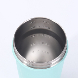 Botol <span class=keywords><strong>Shaker</strong></span> Protein Stainless Steel 24oz dengan Logo Custom, Dinding Ganda Vakum Terisolasi, untuk Gym & Fitness, Dilengkapi <span class=keywords><strong>Blender</strong></span> Logam - Product Image 3