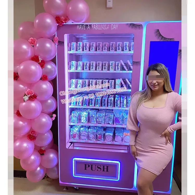 Zhongda Best seller Press on nails Vending Machine lash vending machine with free customized design wrap
