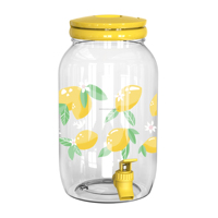 Distributeur de boissons en plastique de 1 gallon, pour cocktails, eau, jus, avec robinet, distributeur de boissons