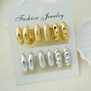 HL vente en gros rétro CCB boucles d'oreilles créoles haut de gamme et personnalisé ensemble de plusieurs pièces de style classique pour les fêtes et les cadeaux - Product Image 2