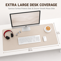 Tapis de bureau en cuir résistant à la chaleur, tapis de souris personnalisé imprimé, tapis de table rectangulaire pour bureau