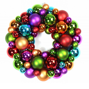 En gros personnalisé décoration de <span class=keywords><strong>sapin</strong></span> de noël boules suspendues couronnes de noël avec lumière - Product Image 5