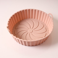 Plateau de cuisson multifonctionnel écologique sans BPA de qualité alimentaire, doublure en silicone pliable pour friteuse à air