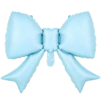 Ballon en aluminium mat texturé satiné de 21 pouces en forme de grand nœud, disponible en 7 couleurs, pour décorations de fête - Vente en gros