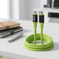 Cable USB C a USB C JILIAN de 240W con Pantalla Digital y E-Marker, Cable de Carga Rápida TPE PD Tipo C para Teléfono, Tableta y Portátil