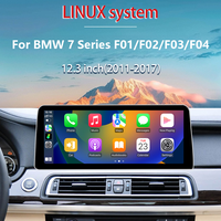 Reproductor de DVD para Auto con Sistema Linux de 12.3 Pulgadas para BMW Serie 7 F01 F02 CIC/NBT, con CarPlay Inalámbrico y Android Auto, Estéreo Multimedia para Auto