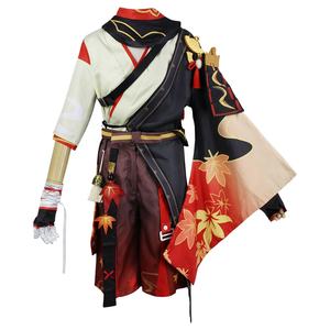 Disfraz de Anime Aboutcos <span class=keywords><strong>Genshin</strong></span> Impact Kaedehara Kazuha, Peluca de Samurai para Carnaval, Disfraz de Halloween, Conjunto Completo - Product Image 5
