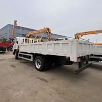 Camion grue JAC 4x2, moteur diesel 126 CV, grue de 3,2 tonnes, grue à flèche droite, camion de levage hydraulique pour la construction