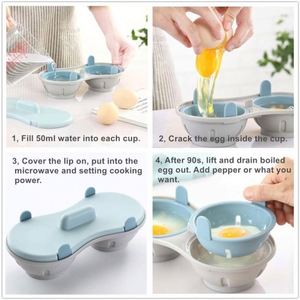 Hot Sale Egg Yolk Filter Multifunction Poached Egg Cooker <b>Steamer</b> Plastic Microwave Egg Cooker Poacher - Product Image 6