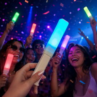 Bâton lumineux LED portable 15 couleurs, baguette lumineuse rétractable en ABS avec personnalisation pour anniversaires, boîtes de nuit et promotions