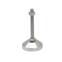 # Plaque de base de montage au sol 7613 en acier inoxydable 304, goujon en acier inoxydable 304, pieds de nivellement 60P-M10*80 pour profilés et cadres en aluminium à rainure en T