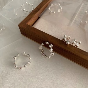 S925 Sterling Silver Geometric <b>Open</b> <b>Ring</b> Round Wave Design Women's Everyday Wear Jewelry Fine <b>Ring</b> - Product Image 2