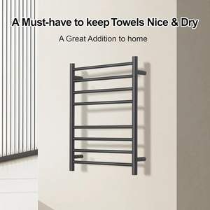 Accessoires de salle de bain Sèche-linge en acier inoxydable 304 Serviette de bain électrique fixe Chauffe-<span class=keywords><strong>serviettes</strong></span> électrique Salle de bain murale - Product Image 3