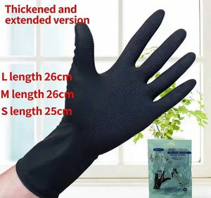 Guantes de peluquería, guantes especiales para lavado de cabello en salón de belleza, engrosados, impermeables, antideslizantes, elásticos, de goma coreana, negros - Product Image 3
