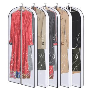 Housse de robe réutilisable anti-<span class=keywords><strong>mites</strong></span> pour robes sac de vêtement suspendu sacs de costume pour le stockage de placard sacs de vêtement transparents durables - Product Image 1