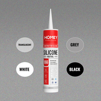 Meilleur 966 Super Glue Facile à utiliser Scellant en silicone solide Liquide blanc étanche pour la construction et le joint pour l'extérieur