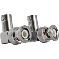 Conector BNC-JWK de 50 ohmios al por mayor directo de fábrica, conector RF BNC macho en ángulo hembra