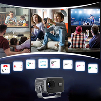 Mini projecteur LED portable de poche Android 11 à courte focale 720p avec haut-parleurs intégrés 200 lumens pour le bureau et la maison