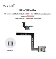 Solution d'intégration Wylie US Version E-sim vers carte 2-SiM pour iPhone 14, 15, 16, 17 Series, compatible Ultra