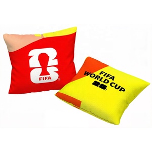 Coussin carré Coupe du Monde <span class=keywords><strong>FIFA</strong></span> 2026, bicolore rouge et jaune, simple face, pour camping en extérieur, pique-nique, zone des supporters - Product Image 1