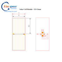 Module de cellule solaire flexible de petite taille 32x13mm, haute efficacité 30%, cellules FPC GaAs pour appareils IoT, GPS, localisateur de faune