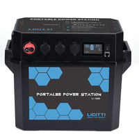 Batería de Litio LiFePO4 de 100AH con Energía Solar, Estación Portátil de 12.8V 1000W, Arrancador de Onda Sinusoidal Pura para RV, Coche y Almacenamiento en el Hogar