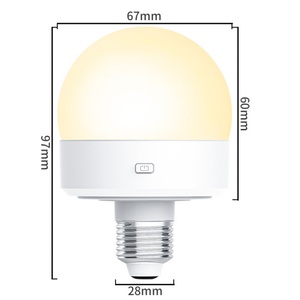 Smart Table Night E26 ABS LED Lamp Bulb High Quality Rechargeable 3-Color <b>Timer</b> Dimming with Remote Control for Bedroom Use - Product Image 6