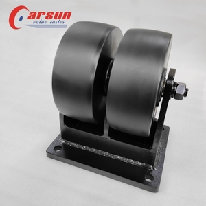 8-Zoll-Doppelradrollen Ultra-Hochleistungs-Industrie-Fest rollen 200mm Stahl-Nylon rad Starre OEM-Anpassung - Product Image 3