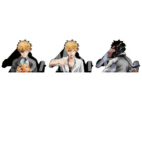 Newest Design Anime Chainsaw Man 3D Waterproof Eco-Friendly Stickers Moving Decals for Cars Desk Window Decor