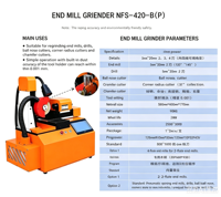Affûteur de couteaux automatique, affûteur de couteaux automatique de qualité industrielle pour machine-outil CNC, affûtage de lames droites et précision